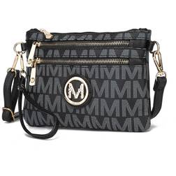 MKF Collection Geneve M Signature Crossbody Bag - Black