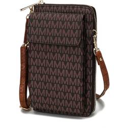 MKF Collection Phone Wallet Crossbody Bag - Brown