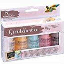 folia Kreidefarben-Set, 5 x 60 ml, farbig sortiert