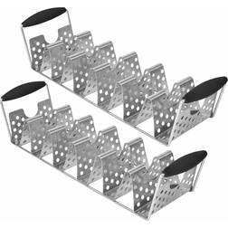 Blackstone Deluxe Stainless Steel Taco Rack with Handles 2-Pack Barbecue Cutlery 2
