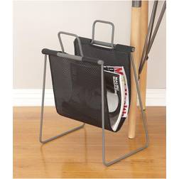 Litton Lane 16 20 Modern Metal Fabric Magazine Holder Newspaper Rack