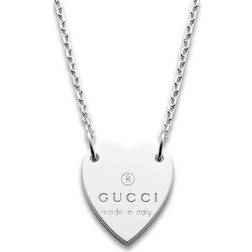 Gucci Trademark Heart Necklace - Silver