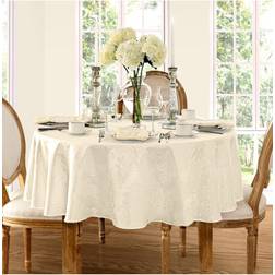 Elrene Barcelona Jacquard Damask Tablecloth White