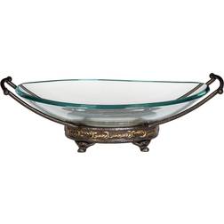 Litton Lane Gold Traditional Serving Bowl