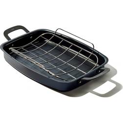 OXO Obsidian Pre-Seasoned Carbon Induction Roasting Pan