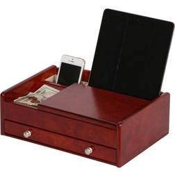 Mele & Wooden Top Valet Burlwood Chest of Drawer