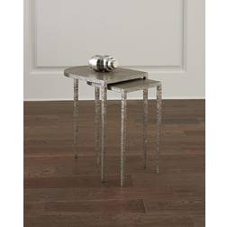 Hooker Furniture Chapman Metal Pewter Nesting Table 2