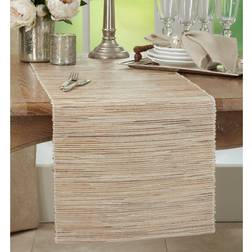 Saro Lifestyle Melaya Collection Tablecloth Natural, Beige