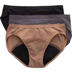 Hanes Comfort Bikini Period Underwear 3-pack - Assorted Neutrals