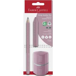 Faber-Castell Bleistift Jumbo GRIP Set, rose, Blisterkarte