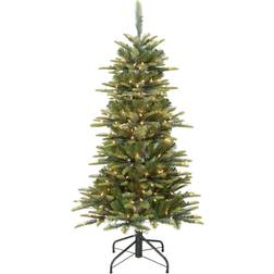 Puleo International Pre-Lit Slim Aspen Fir Artificial Christmas Tree