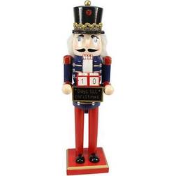 Northlight 14" Wooden with Christmas Countdown Sign Nutcracker