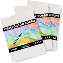 Crescent Watercolor Board 3/Pkg-11"X14" White Cardboard MichaelsÂ White 11"