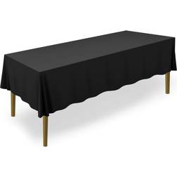 Lann's Linens 70' 120' Premium Tablecloth Black
