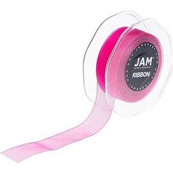 Jam Paper Sheer Ribbon Hot Pink 7/8 inches 25 Yards/Spool 2133717011