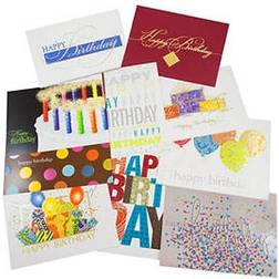 Jam Paper Blank Birthday Card Sets Happy Birthday Assortment 50/Pack