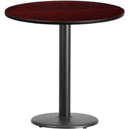 Flash Furniture XU-RD-30-MAHTB-TR18-GG 30" Mahogany Laminate Bar Table