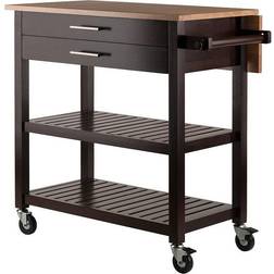 Winsome Wood Langdon Drop Leaf Cart Trolley Table