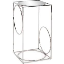 Polished Stainless Steel Circa Pedestal Small Table