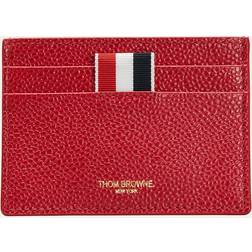 Thom Browne Embroidered Anchor Leather Card Holder RED