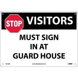 NMC Marker Notice Signs; Stop Visitors Must Sign At