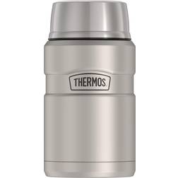 Thermos King 24 Steel Silver Vacuum-Insulated Food Thermos