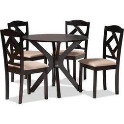 Baxton Studio Carlin Top Dining Set 5