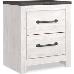 Ashley Gerridan Nightstand White/Gray Bedside Table 15.6x21.7"