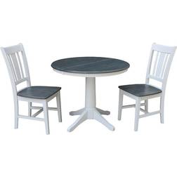 International Concepts 36 Round Extension Dining Set