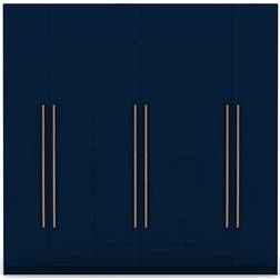 Manhattan Comfort Gramercy Modern Tatiana Midnight Blue Wardrobe 82.5x81.3"