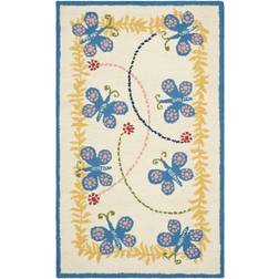 Safavieh Kids Collection SFK390A Blue, Natural, White 48x72"