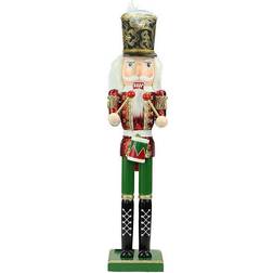 Northlight Red Green Glitter Christmas Drummer Nutcracker