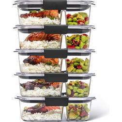 Rubbermaid Brilliance 2 Compartment Meal Food Container