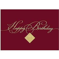 Jam Paper Blank Birthday Card Sets Burgundy 25/Pack