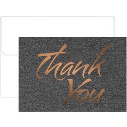 50ct Black Suit Thank Card Pack