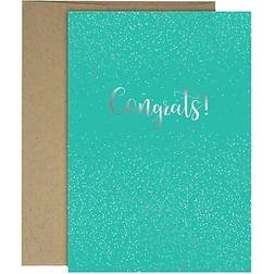 Great Papers! Congratulations Card with Envelope 6.75 x 4.75 Sparkle Confetti/Silver 3/Pack