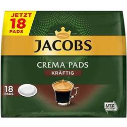 Jacobs Kaffeepads Crema Kräftig, 18 Senseo kompatible Pads