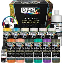 Pouring Masters 12 Color Special Effects 8-Ounce Pouring Paint Kit Acrylic Ready to Pour Pre-Mixed Water Based for Canvas and More MichaelsÂ Multicolor One Size