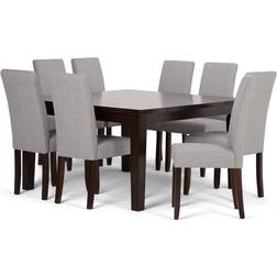 Simpli Home Acadian Collection AXCDS9-ACA-DGL Dining Set 54x54" 7