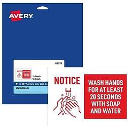 Avery Wash Hands Sign, 5/Pack