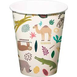 Folat 68345 Trinkbecher Zoo Party 250ml-6 Stück, Mehrfarbig