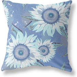 Sen Sunflower Broadcloth Sided Cushion Guest Towel Blue, White