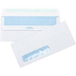 Business Source Self-Seal Envelopes No.10 Std.Window 4-1/2 x9-1/2 500/BX WE 42207