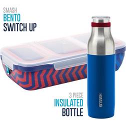 Smash Bento Leakproof Switch Up & Hydro Pacific Bottle-Blue/Red Food Container