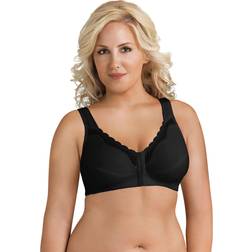 Exquisite Form Womens FullyR Front Close Wire-Free Posture Bra Black