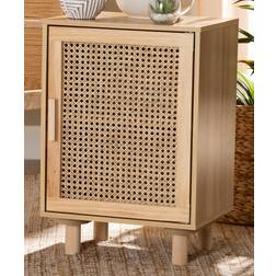 Baxton Studio Maclean 1-Door Bedside Table