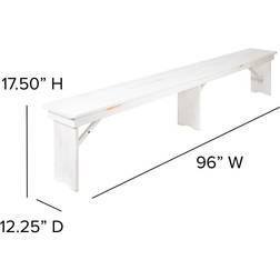 Flash Furniture HERCULES Settee Bench