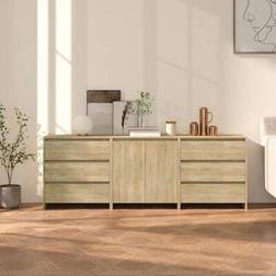 vidaXL 3 Piece Sonoma Sideboard 70.1x74.9cm 3Stk.