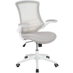 Flash Furniture Kelista Light Gray Mesh/White Frame Bürostuhl 104.8cm