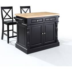 Crosley Furniture Oxford Kitchen Island X-Back Dining Set